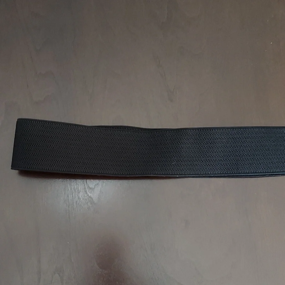 Ava & Viv Black Elasticized Belt w/ Silvertone Interlocking Closure Size 2X NWT - Picture 11 of 16